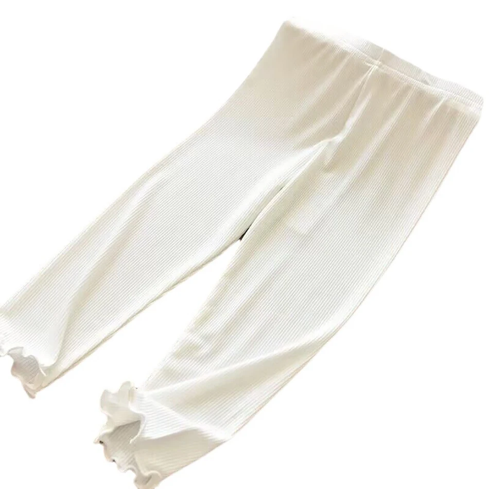 Girls Summer Fashion Essentials Korean Versatile Soft and Cool Ice Silk Long Pants Ideal for Casual Wear and Outdoor Activities