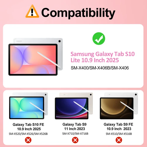 Imagen 2 del producto MoKo Funda para Samsung Galaxy Tab S10 Lite 10,9 pulgadas 2025 [SM-X400/SM-X406B] con portalápices S, funda protectora triple delgada y ligera