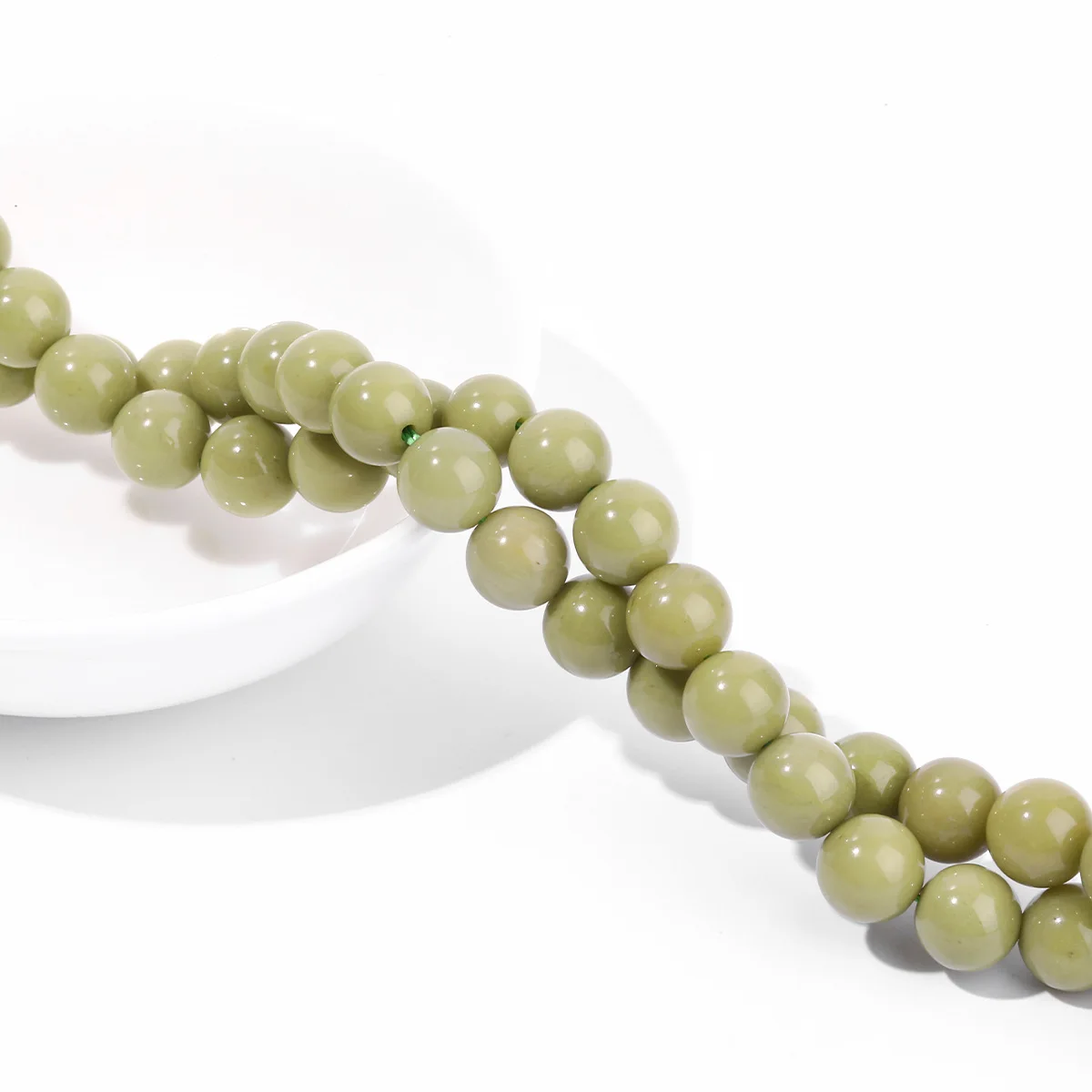 4 6 8 10mm Naturstein-Avocado-Alxa-Steinperlen, runde lose Zwischenperlen für die Schmuckherstellung, DIY-Halsketten- und Armbandzubehör – Detail 4