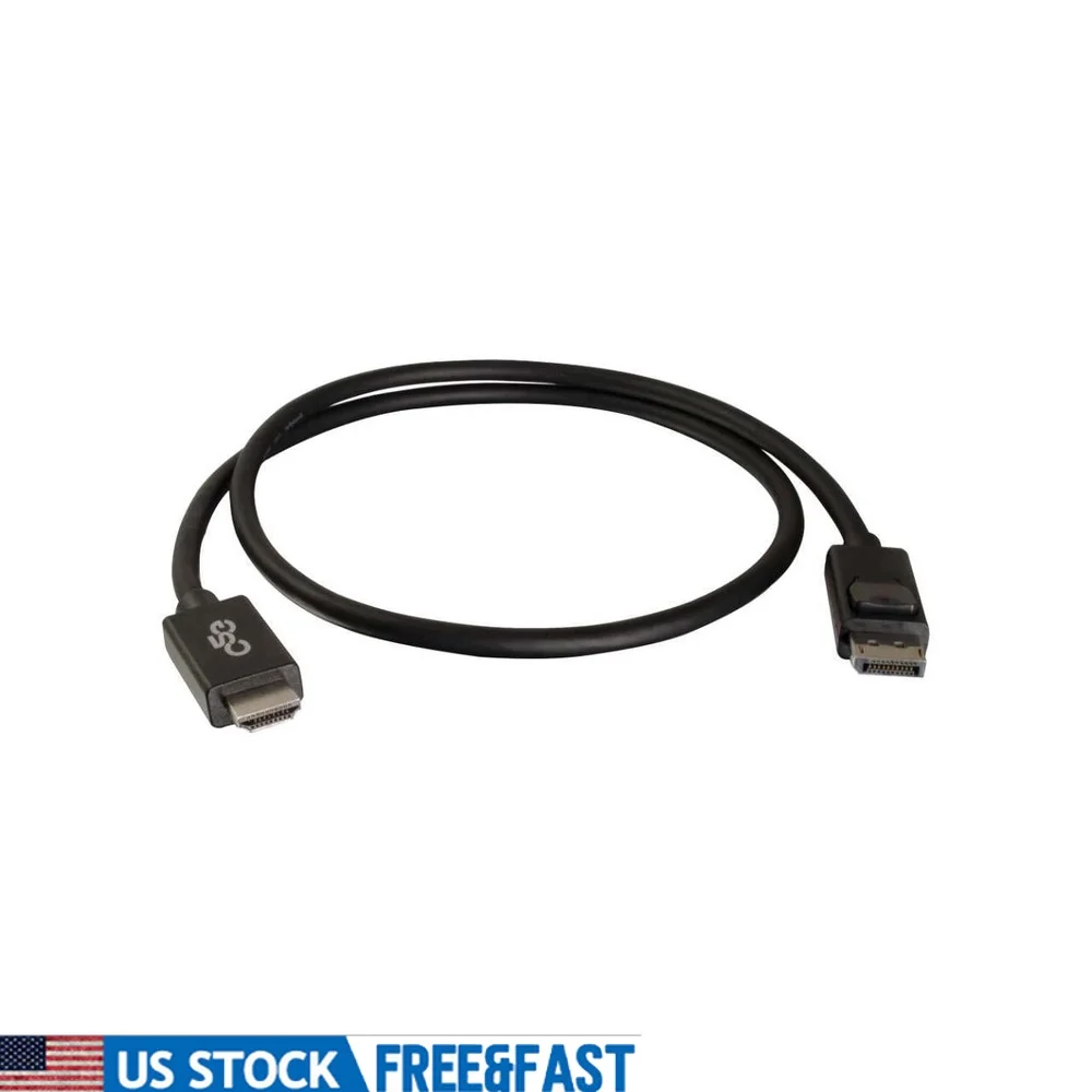 

Кабель-адаптер DisplayPort-HDMI, 6 футов, M/M, 1080p, аудио-видео конвертер, совместимый с ноутбуком, проектором, телевизором