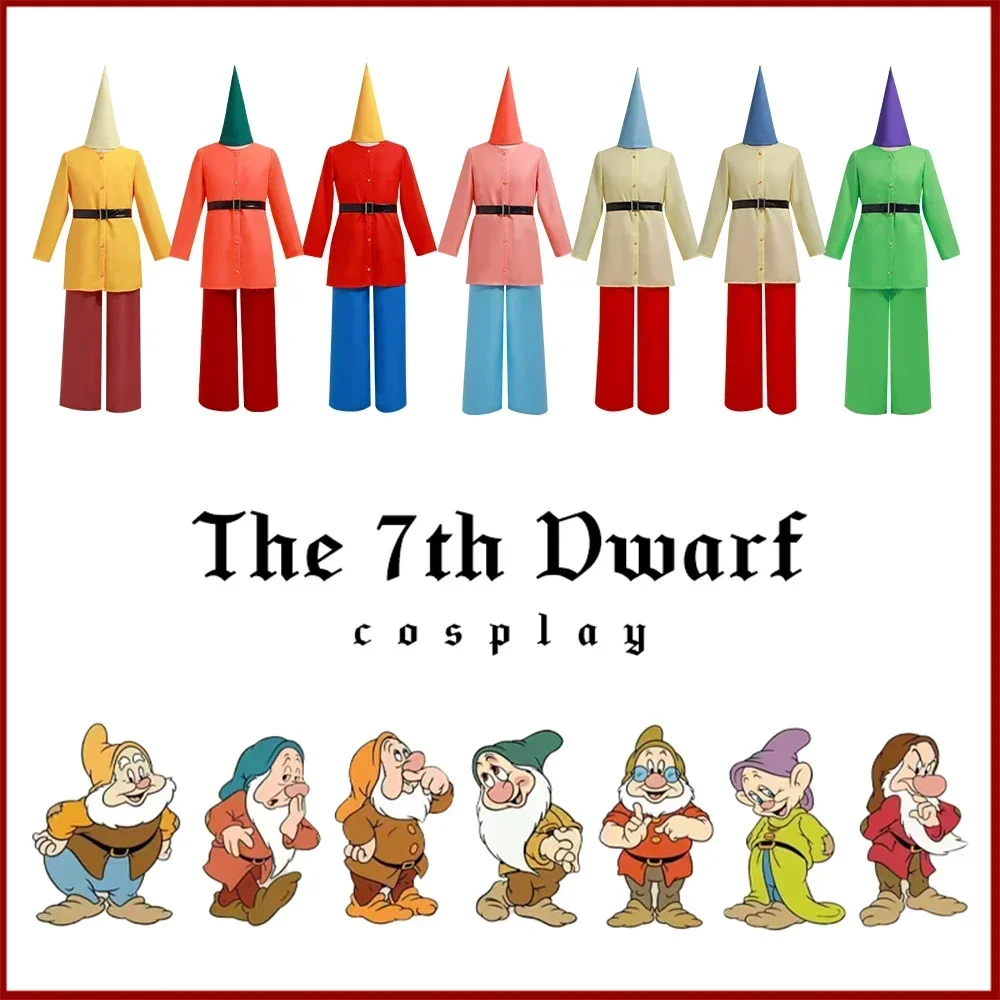 Film Anime Biancaneve e sette nani Costume Sette nani Cosplay Kostume Carnevale Cos Festa di carnevale