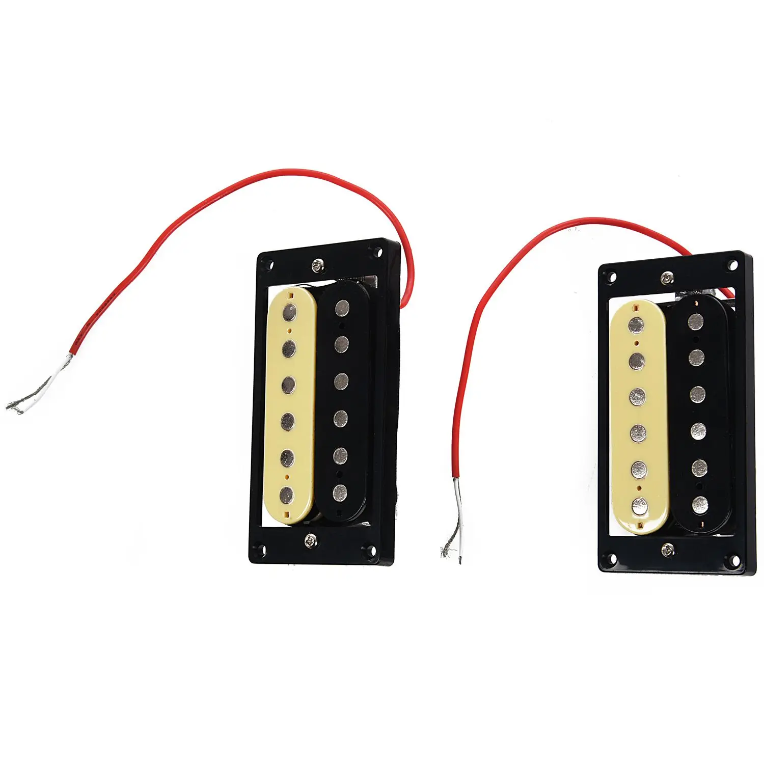 B48B-1set of 2 Zebra Faced Humbucker Double Coil Pickups Electric Guitar