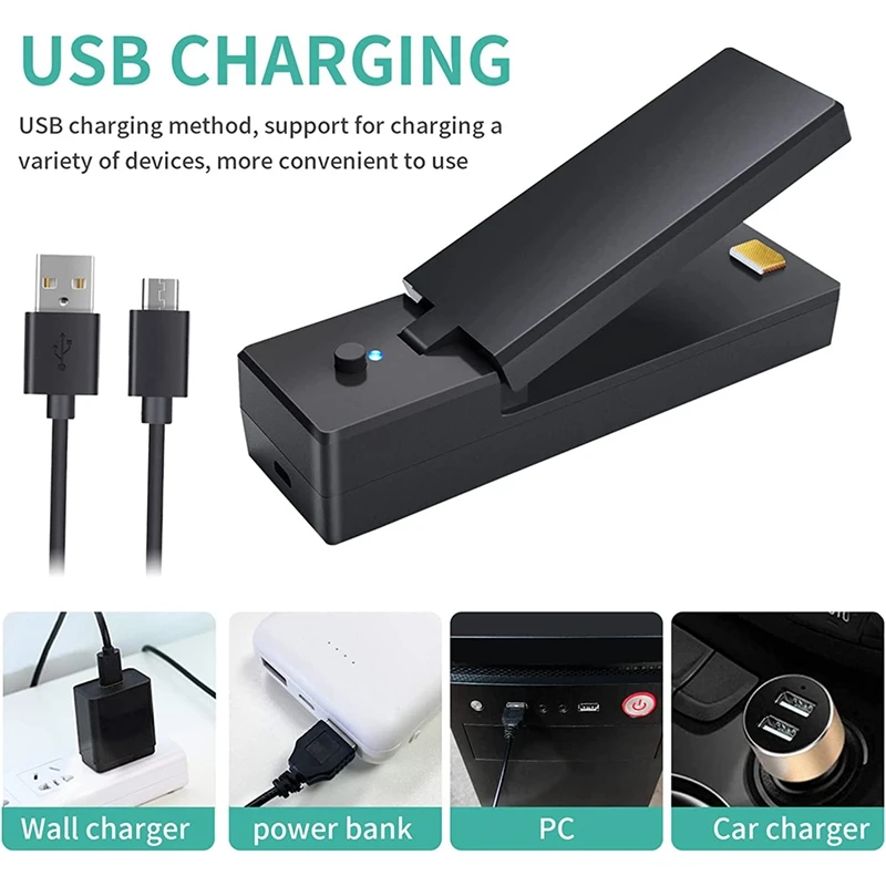 Mini sellador de bolsas con calor, selladores de bolsas inteligentes para bolsas de plástico, pequeño sellador térmico portátil, bolsas de resellado para Chips de aperitivos