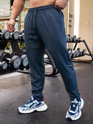 Autumn winter Running Pants Men Fitness Sports Gym Elastic Loose Quick dry Sweatpants Training Jogging Exercise Slim Trousers