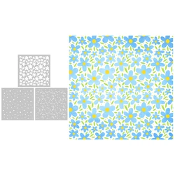 MangoCraft 3PCs Summer Flower Floral Plastic Stencils Decor DIY Scrapbooking Supplies Stencil For Cards Albums Crafts Background