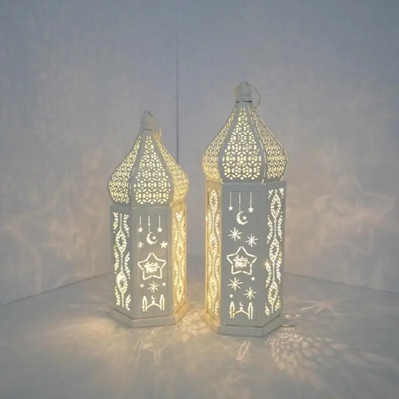 

QX2E Decorative Lanterns Moroccans Lanterns Indoor/Outdoor Tealight Holder for Porch,Ramadans Home Decors