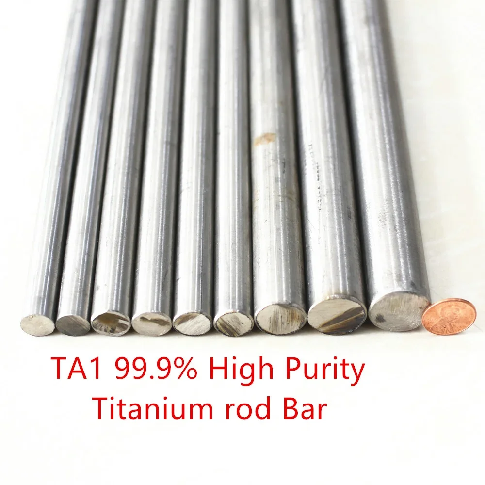 500mm TA1 99.9% purity Titanium Rod bar  Diameter3 5 6 8 10 12 14 15 16 18 20 22 25 26 28 30 32mm Industry Experiment Research