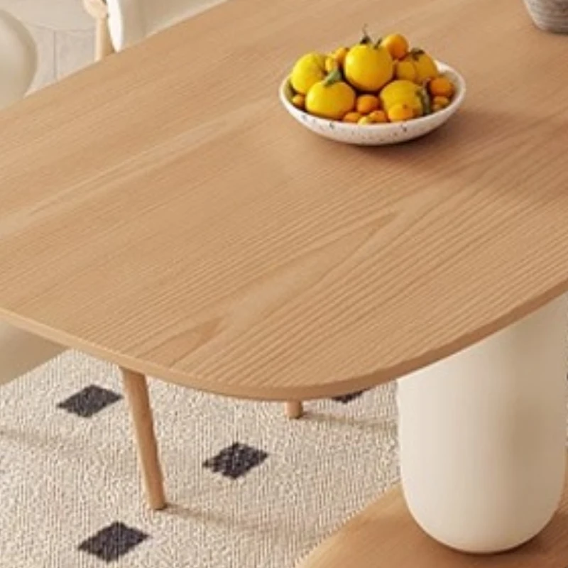 كريم نمط غرفة المعيشة طاولات الطعام مطعم الشمال التفاوض طاولات الطعام بسيطة مكتب أثاث خشبي La Mesa MHCZ #4