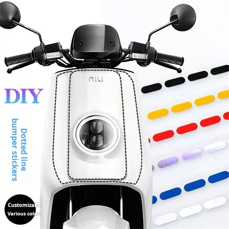 DIY dotted car stickers Electric car decorations Electric car accessories Sewing stitch car motorcycle helmet stickers