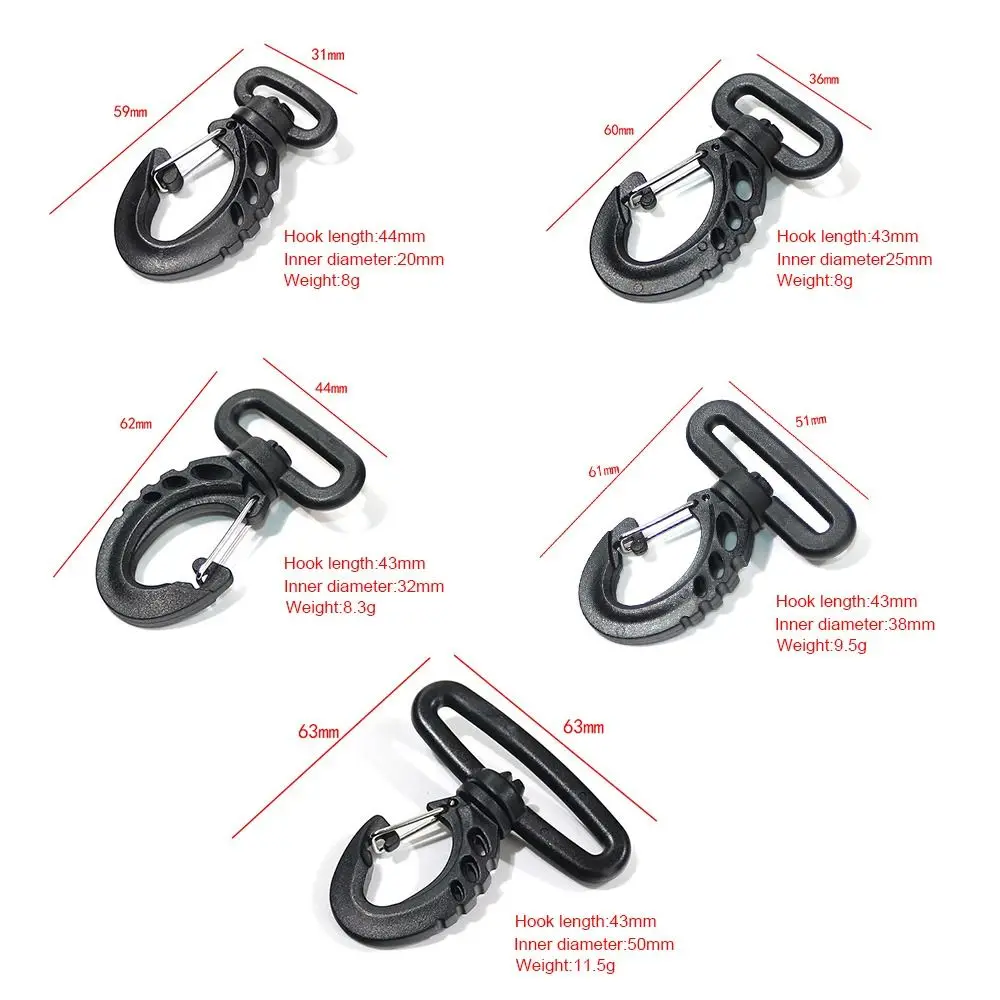 Black Spring Quickdraws Clip Plastic Alloy Lobster Carabiner Keychain Belt Buckles Hooks Outdoor Tool Backpack Accessories