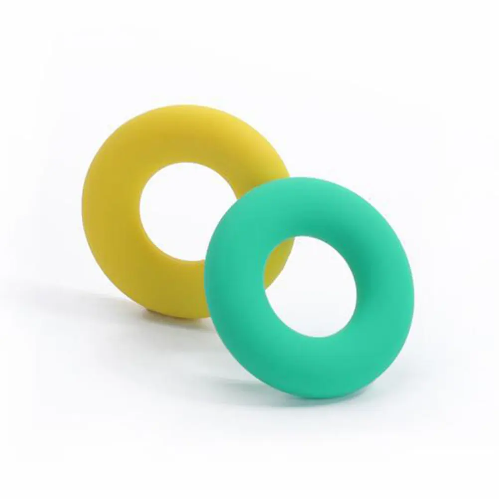 19Pcs Silicone Teething Circle Baby Chewing Molar Ring Safe Food Grade Baby Teether Infant Toddler Chewable Necklace Pendant