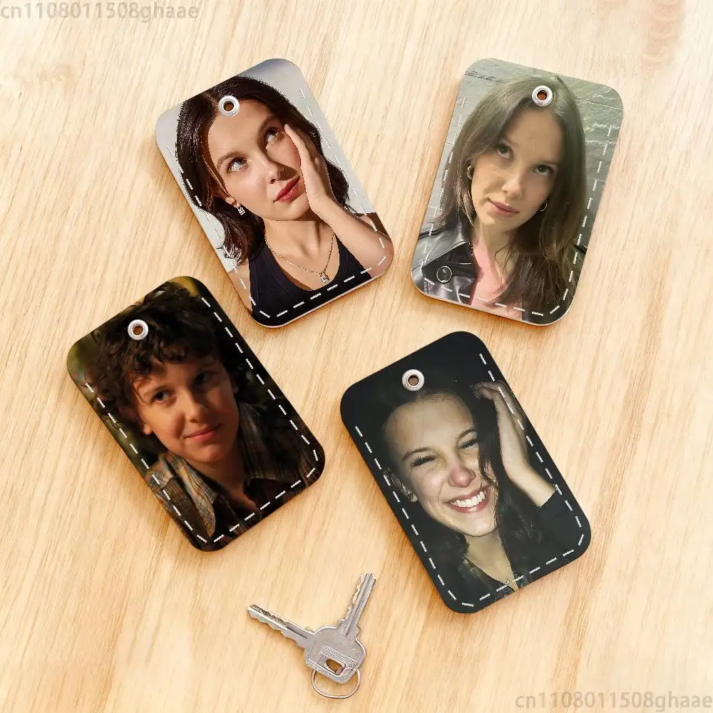 

Millie Brown Stranger Keychain Card Holder, Badge Credit Card Holder, Student ID Card Holder