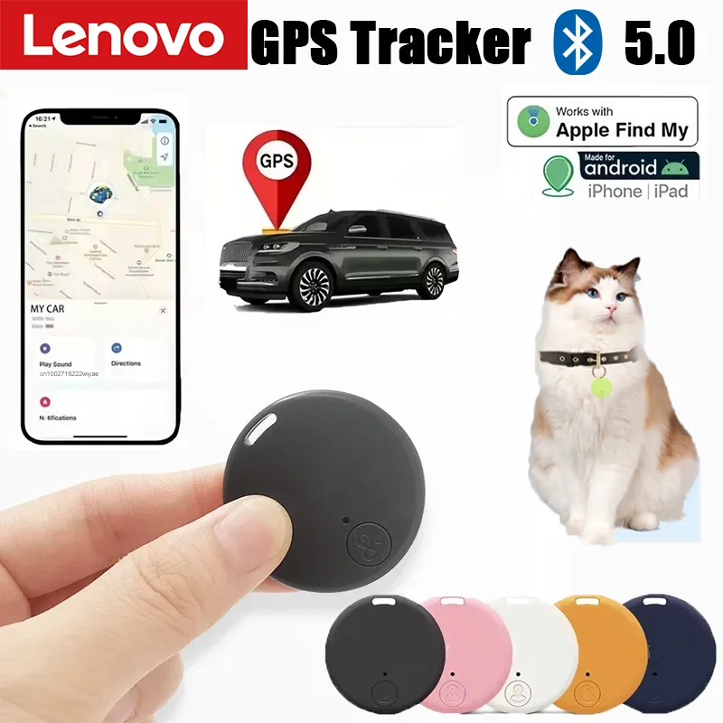 

Lenovo Smart Mini Tracker Bluetooth 5.4 Anti-Lost GPS Device Pet Kids Wallet Tracking For IOS Android Smart Finder Locator
