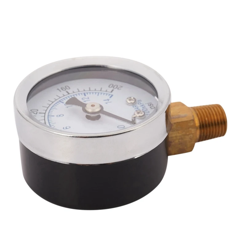 Ts-40-14 Bar 0-200 Psi 0-14 Bar Pressure Gauge 1/8 Male Npt Pressure Gauge Air Compressor Hydraulic Vacuum Gauge Manometer