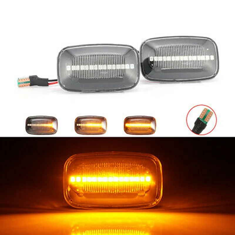 Dynamic LED Side Marker Fender Lights Flowing Turn Signal Light for Toyota Land Cruiser Landcruiser 70 80 100 Series