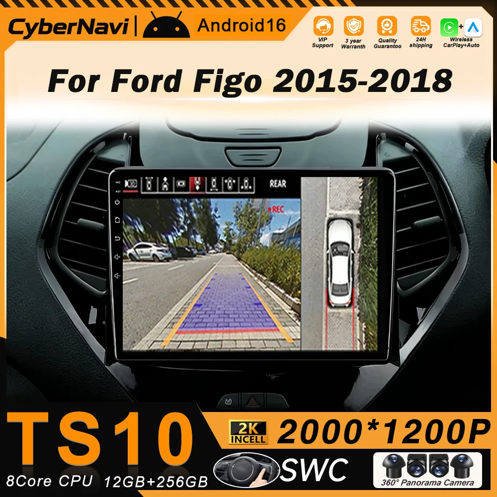 

Android-магнитола для Ford FIGO 2015-2018 с GPS-навигацией, беспроводным CarPlay, Bluetooth, камерой заднего вида, 2DIN, Wi-Fi, BT 4G