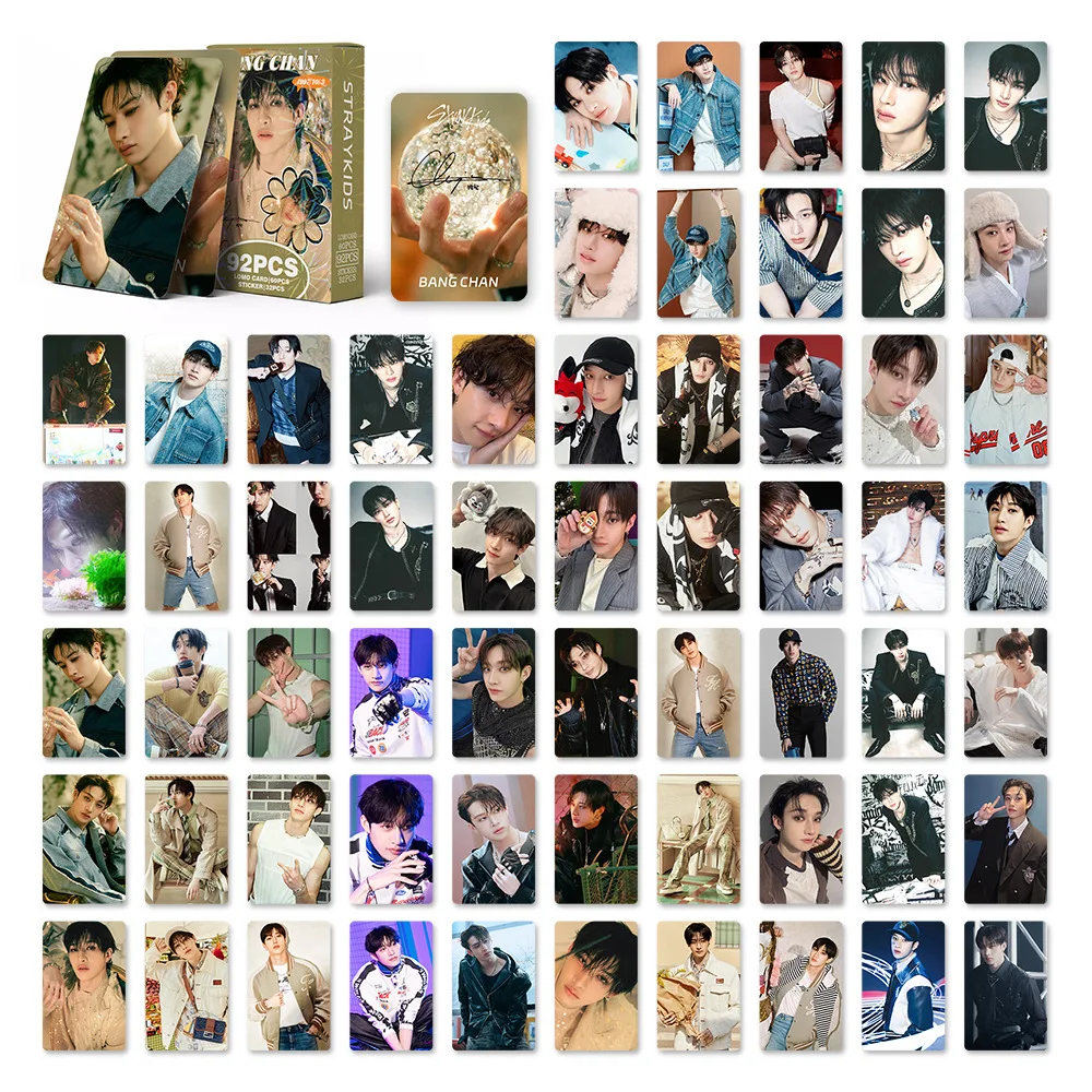 92 بطاقة صغيرة للمشاهير الكوريين، بطاقات تهنئة "هولو" جديدة، ملصقات، بطاقات لومو، بطاقات صور المشاهير القابلة للجمع #3