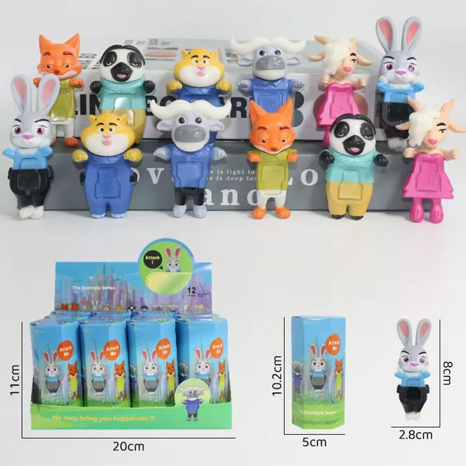 Neue 12 stücke Verrückte Tier Stadt Nick Wilde Judy Hopps Blind Box Spielzeug Anime Figur Neue Desktop Dekorationen kinder geschenke