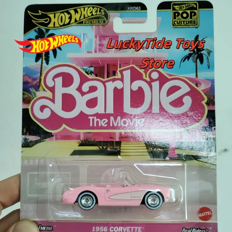 

Оригинальная модель автомобиля Hot Wheels Premium Car Pop Culture Diecast 1/64 1956 Corvette, модель из сплава, игрушки для демонстрации, подарки на день рождения для мальчиков