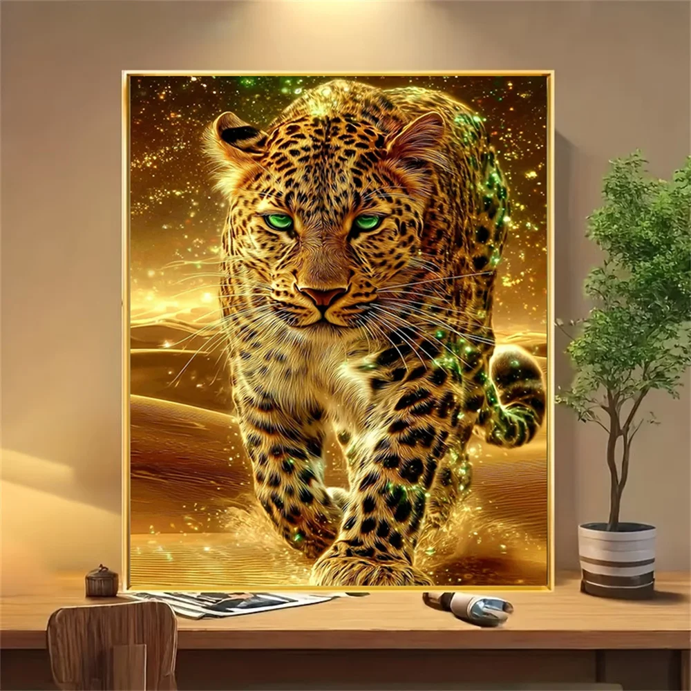 

AZQSD Leopard Diamond Mosaic On The Basement Animal Diamond Painting 5d Fantasy Rhinestones Pictures Handmade Wall Decorative