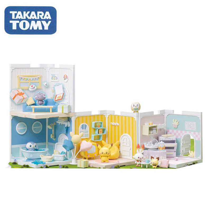 TAKARA TOMY Pokemon Series Zmontowane zabawki Pokepeace Tabletop Dekoracyjne modele peryferyjne Prezent urodzinowy dla dzieci Dekoracja