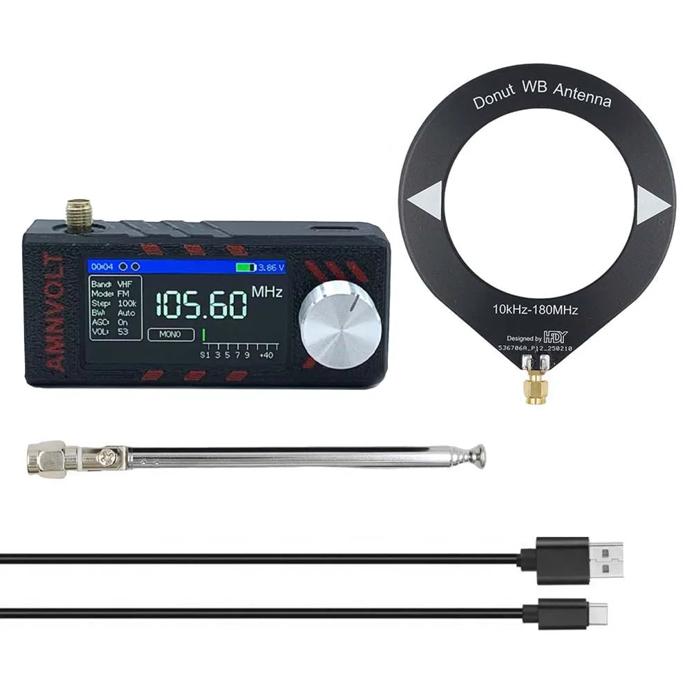 

MINI для SI4732 Радио Полнодиапазонный для DSP чип Радиоприемник для ESP32-S3 Master Control LSB USB AM FM Телескопическая антенна Комплект