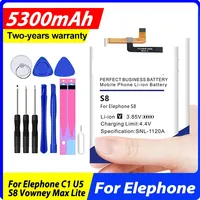 2023 New ElephoneVowney ElephoneC1 ElephoneC1Max ElephoneS8 ElephoneU5 Battery For Elephone C1 U5 S8 Vowney Max Lite + Tools