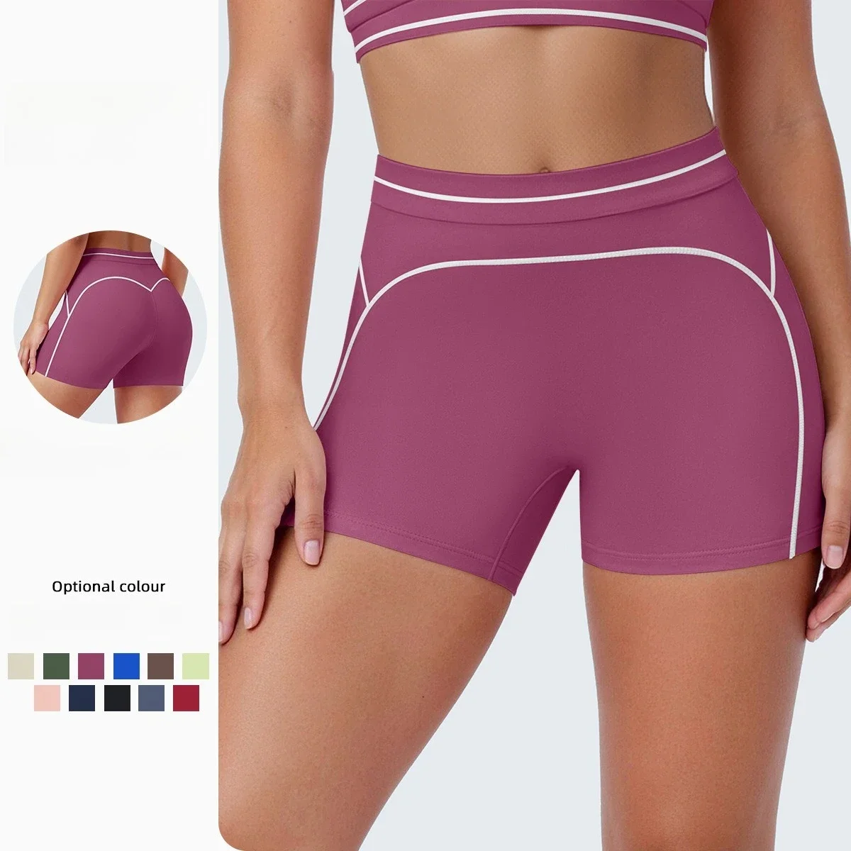 Sporty Shorts Woman Hip Lift Compression Tights Cycling Quick Drying Women's Yoga Fitness Gym Sports Shorts Workout Sportswear
