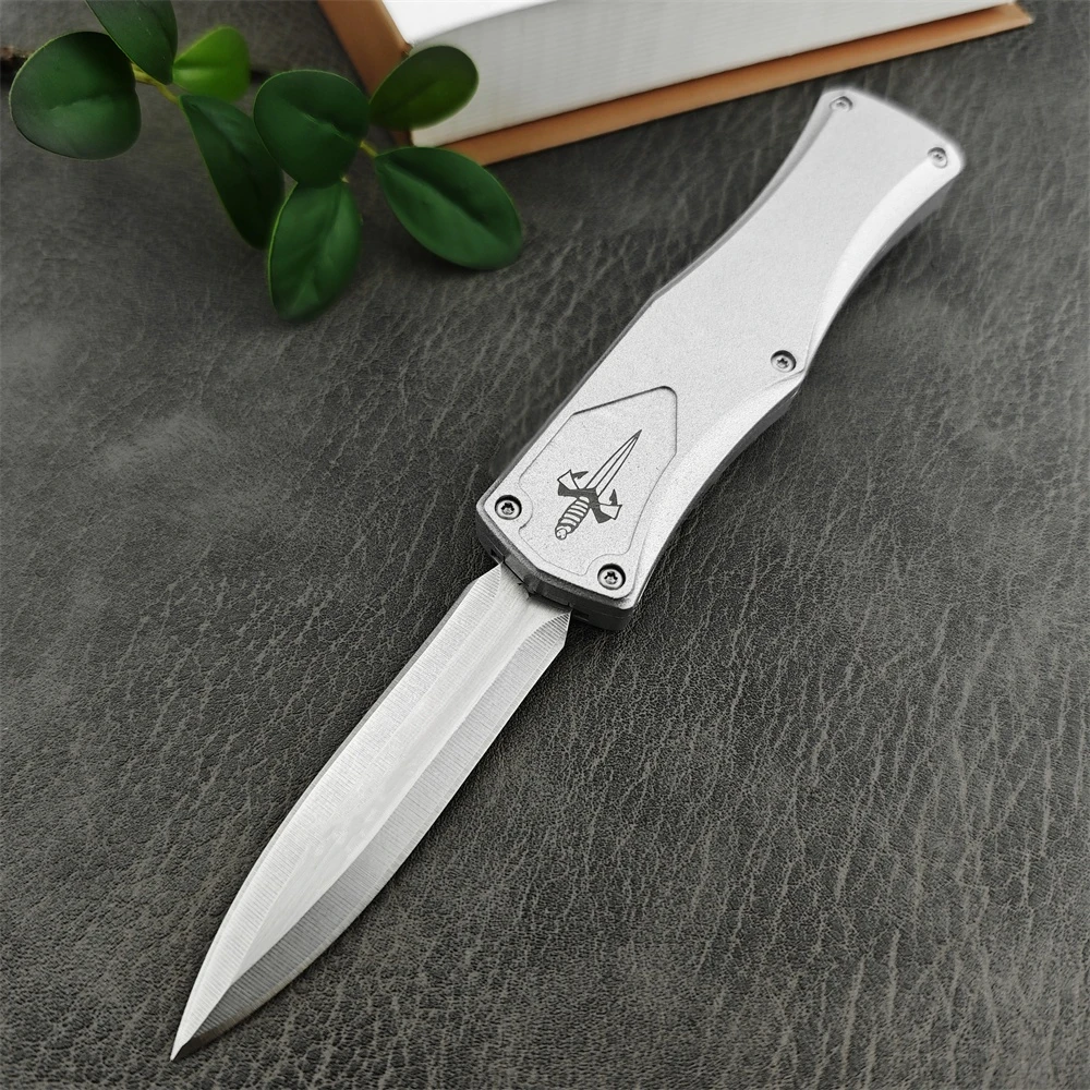 Survival MICR Hera Tactical Assisted Knife 440C Blade White Zinc Alloy Handle Outdoor Hunting Tactical EDC Pocket Tool