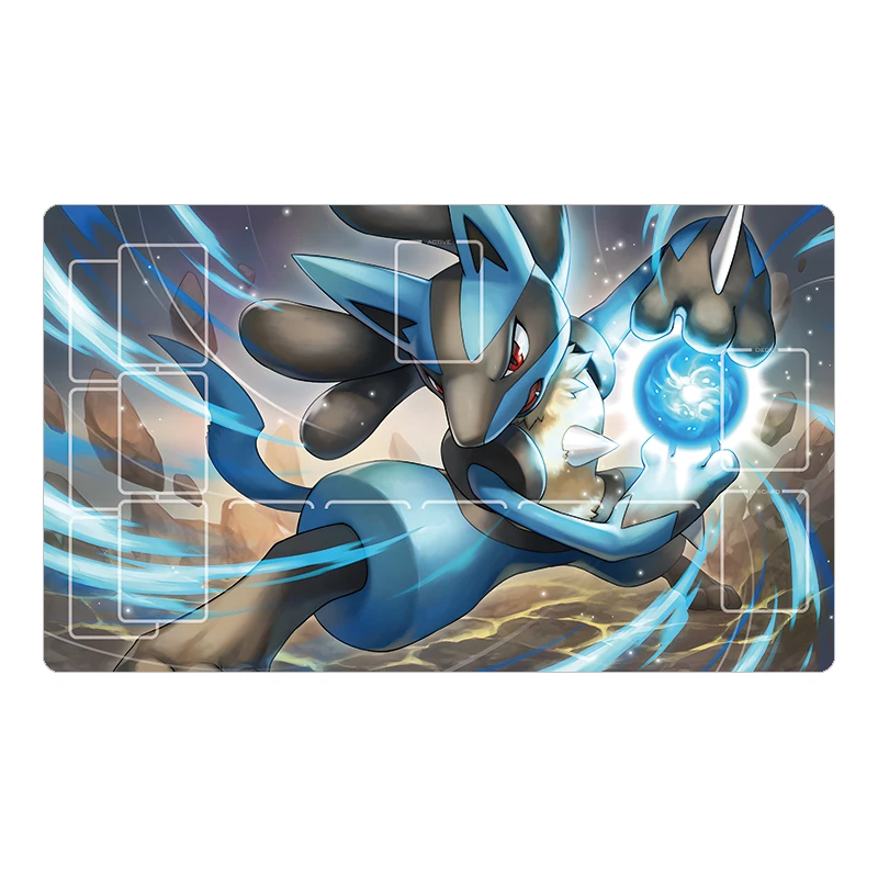 PTCG Pokémon Dedicated Game Card Mat, Batalha, Marnie, Nessa, Arceus, Eevee, Rayquaza, Presente, Brinquedo, Anime, Mesa, 60x35x0,2 cm