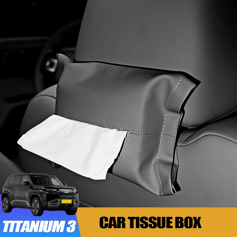 

Car Tissue Box for BYD Equation Leopard Titanium 3 Practical Center Console Seat-Mounted Tissue Box Interior Accessories