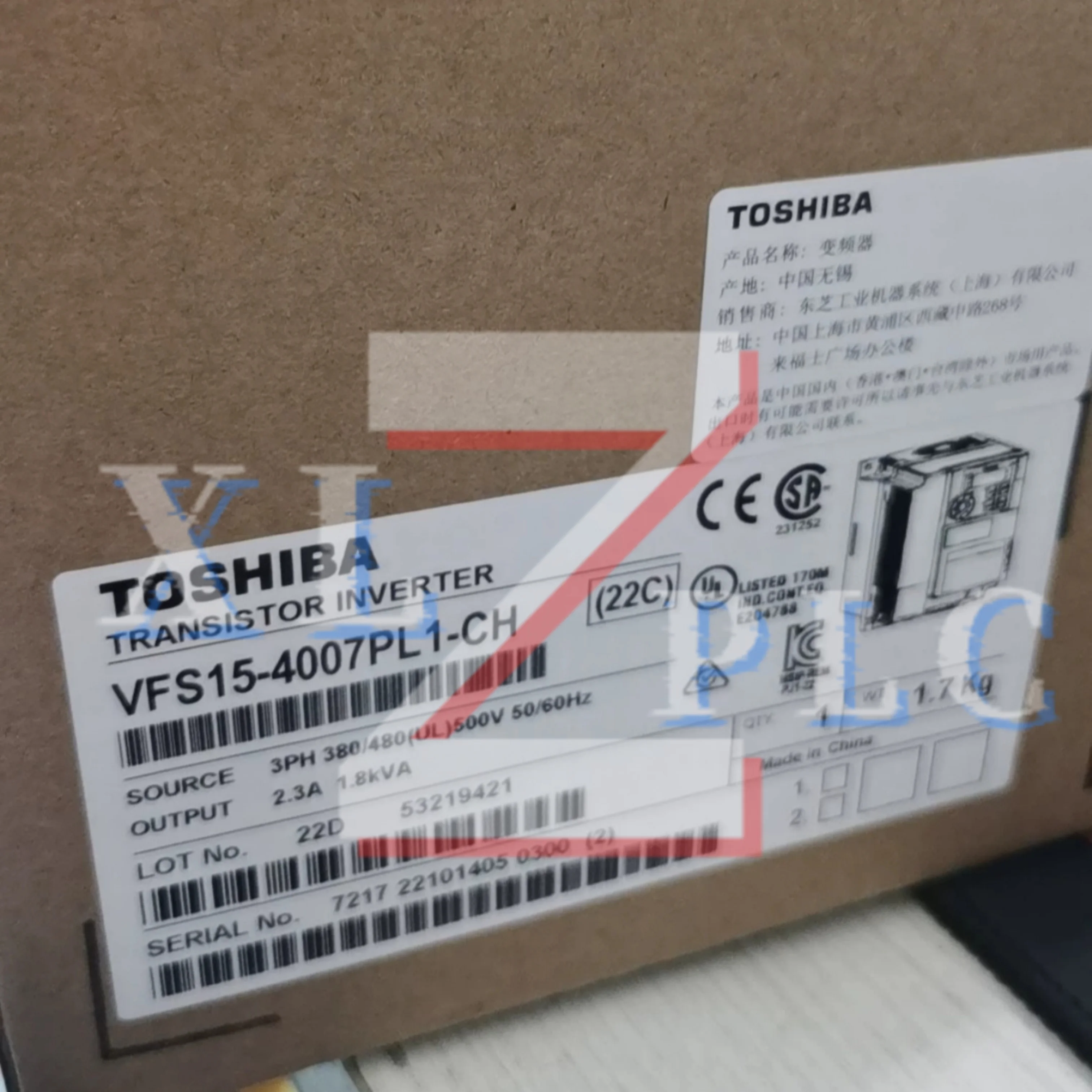 

преобразователь частоты VFS15-4007PL1-CH VFS15-4015PL1-CH новый в наличии