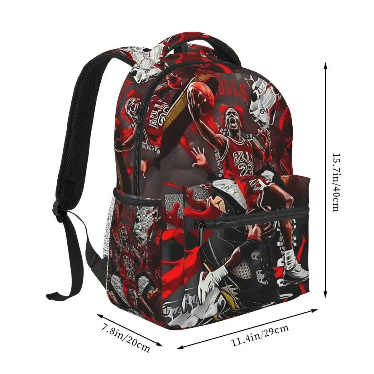 J-Jordan Basketball Backpack for Men Women Fashion Student Business Daypack College Shoulder Bag 17in