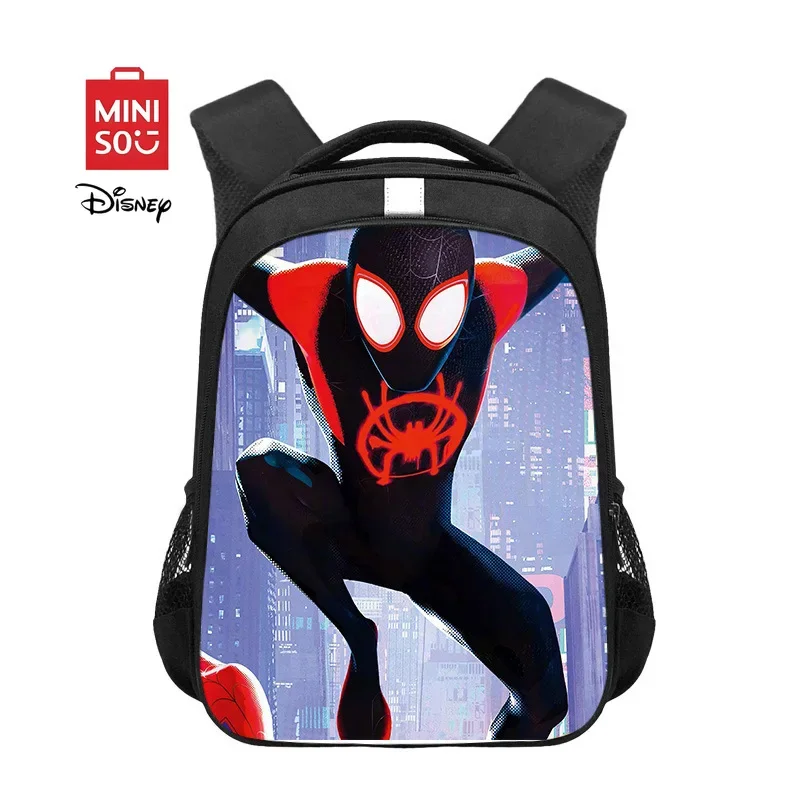 MINISO Disney Marvel 2025 New Superhero Fashion Children Backpack Spider Man Large Capacity Teenage Boys Cute Cartoon Book Bag