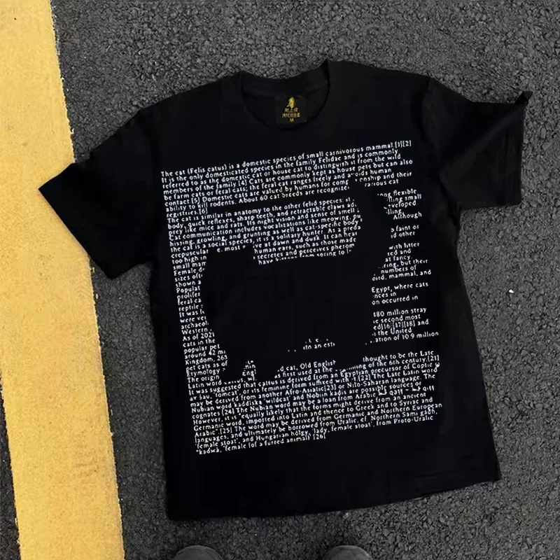 Loose Fit Cotton T-Shirt Unisex Short Sleeve Double Thread UPUPXIA Hero Print Sweat Absorbent round Neck Casual Summer Top
