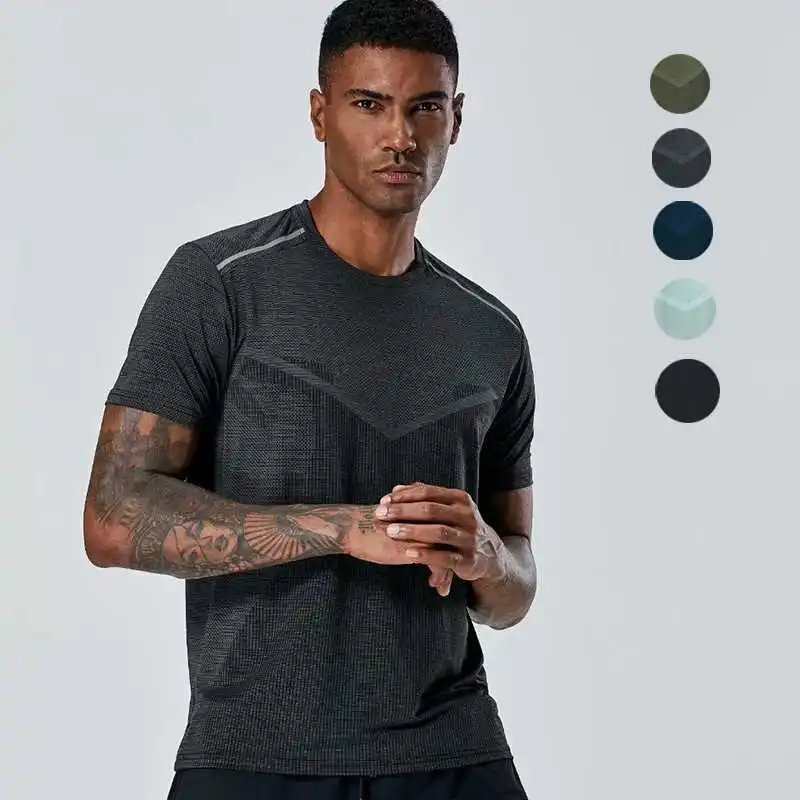 Men's Quick-Drying Running Suit Sports T-Shirt Shortsved Golf Upper Apparel Fitness Yoga Gear Comfortable Breathable Shirt
