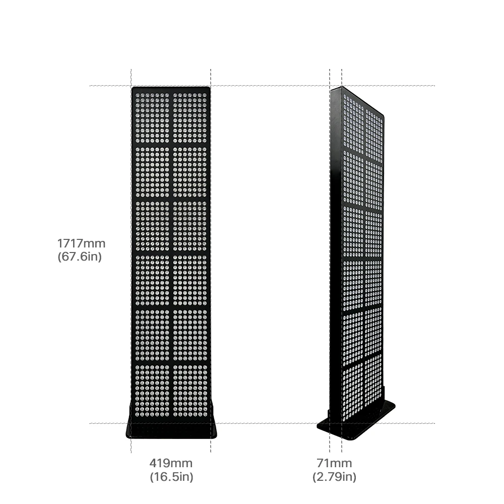 Lumière LED proche infrarouge 3600W, dispositif de thérapie à la lumière rouge multi-ratio, télécommande, panneau lumineux à impulsions domestique