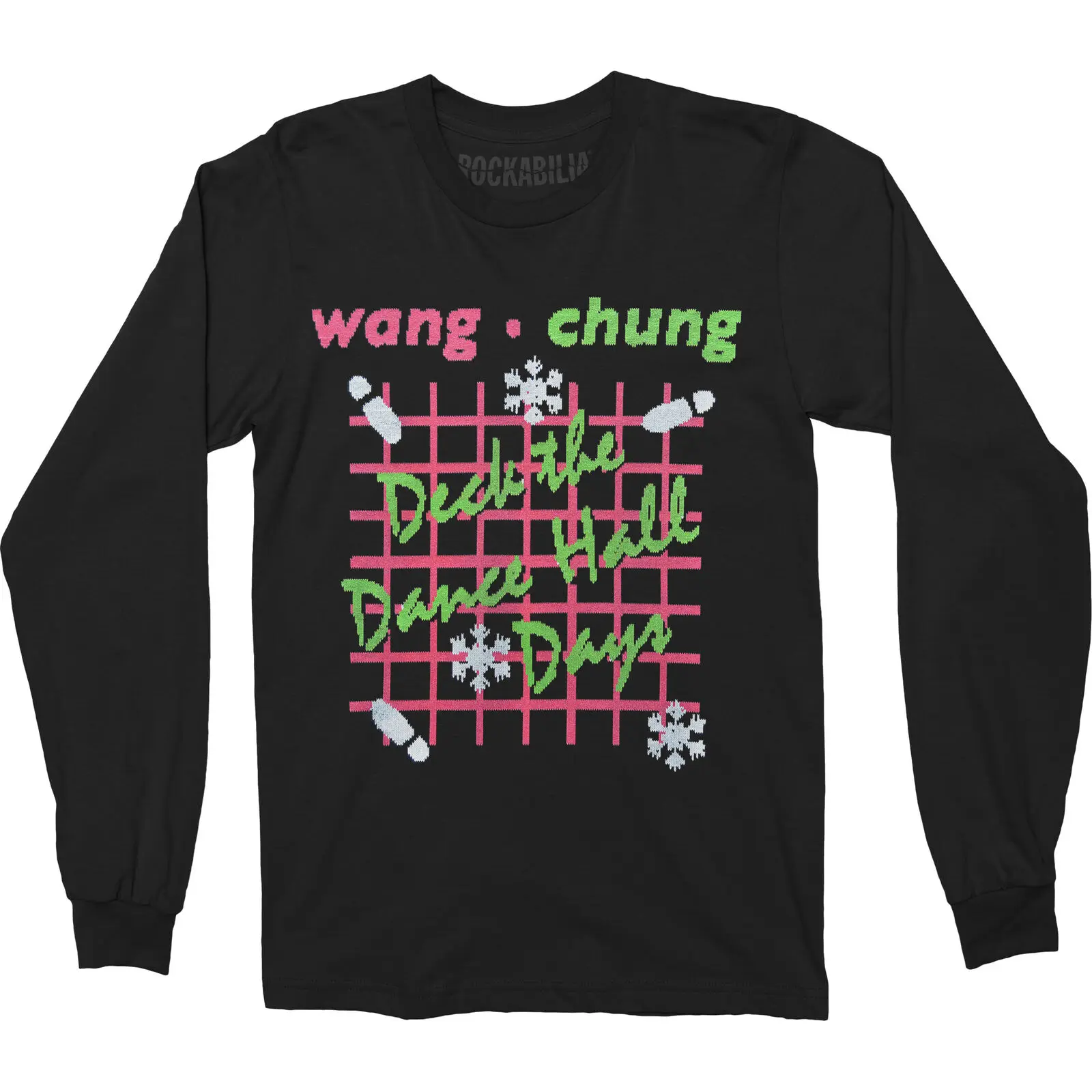 

Men's Wang Chung Ugly Xmas Long Sleeve Long Sleeve X-Large Black