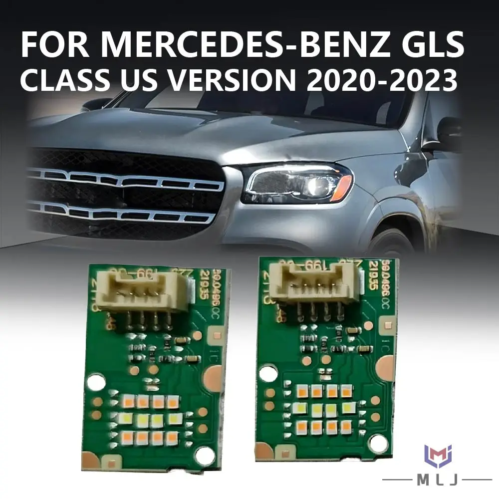 

For Mercedes GLS CLASS 2020 2021 2022 2023 US Version Headlight DRL Daytime Running Light White Chip Board Car Accessories