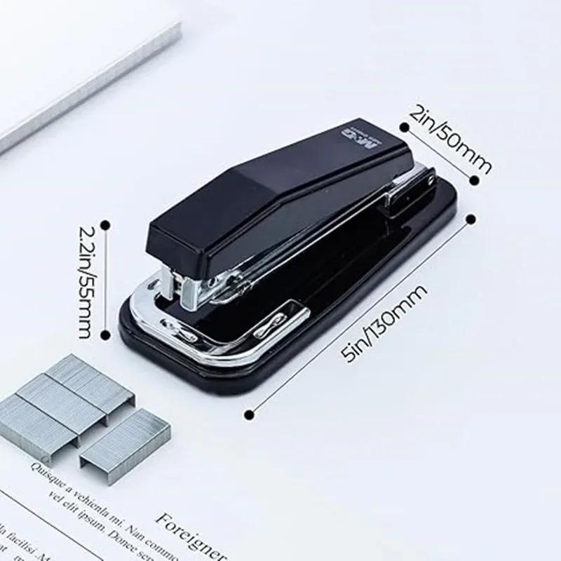 Desktop Stapler Swing-Arm Stapler with 50 Sheet Capacity, 360 Rotation Design, Swivel Stapler with 1000 Staples for Booklet Bind