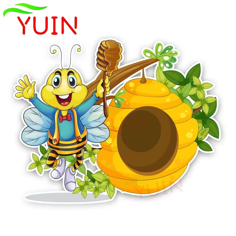 A Honeybee's House Car Sticker Fashion ModellingPVC Body Window Decoration Auto Accessories Waterproof Anti-UV Decal 16*13cm