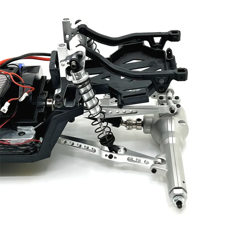 Piezas de coche RC, varilla de tracción ajustable de estilo motocicleta mejorada de Metal apta para WLtoys 1/12 12423 12427 12428 FY RC, accesorios para coche ﻿