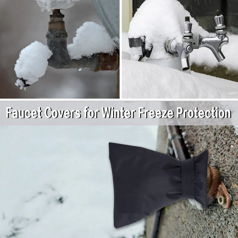 Pro Outdoor Faucet Covers para o inverno, Proteção contra congelamento, Faucet Isolamento Cobertura Meias, Mangueira Babador, Durável, Inverno