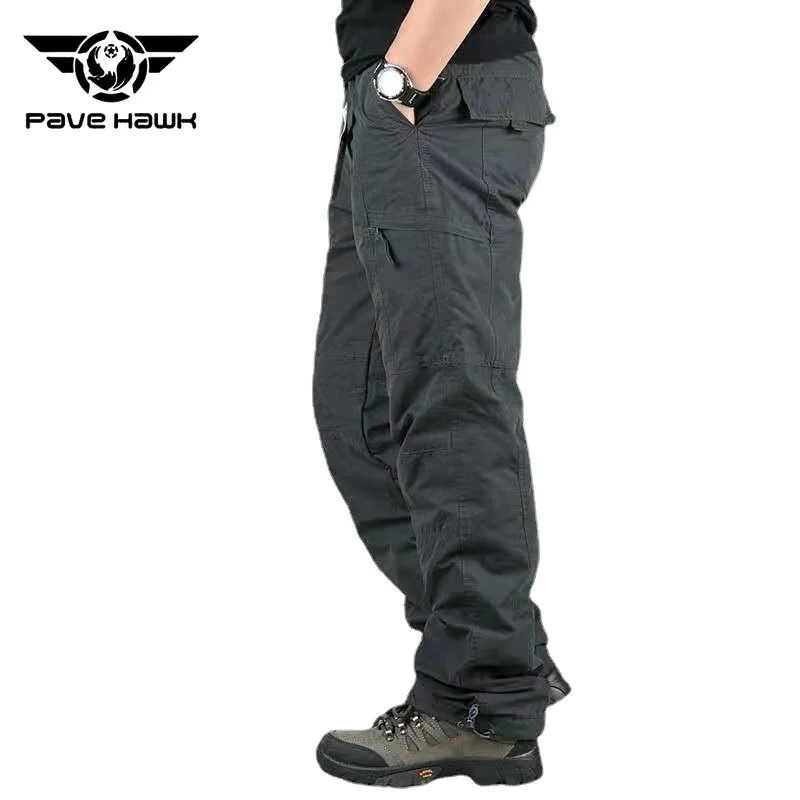 Men's Cotton Material Overalls Autumn Winter Warm Multiple Pockets Trousers Outdoors Work Loose and Comfortable Sports Pants