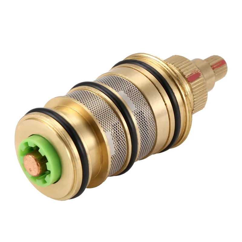 AB11-2X Brass Replacement Thermostatic Cartridge,Shower Mixer Valve Bar Repair Kit Intelligent Thermostatic Valve Core