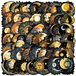 10/30/50pcs Gothic Retro Art Sun Moon Goddess Stickers Cool Aesthetic Decoration Decals Notebook Phone Luggage Graffiti Sticker