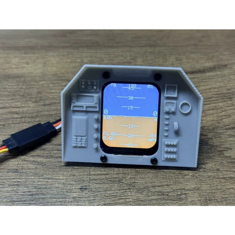 1.69 Inch FPV Flight Instrument Display Module, OSD Simulator Cockpit Screen for RC Fixed Wing Airplane Drone