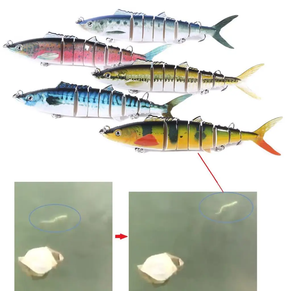 

Realistic Multi Jointed Fishing Lures Swimbait Segment Crankbaits for Saltwater Freshwater Carp Trout and Bass