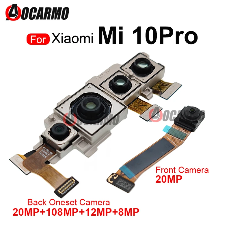 

Fullset Camera For Xiaomi 10 Pro Mi 10Pro Back Wide + Telephoto And 20MP Front 108MP Rear Main Camera Replacement Part