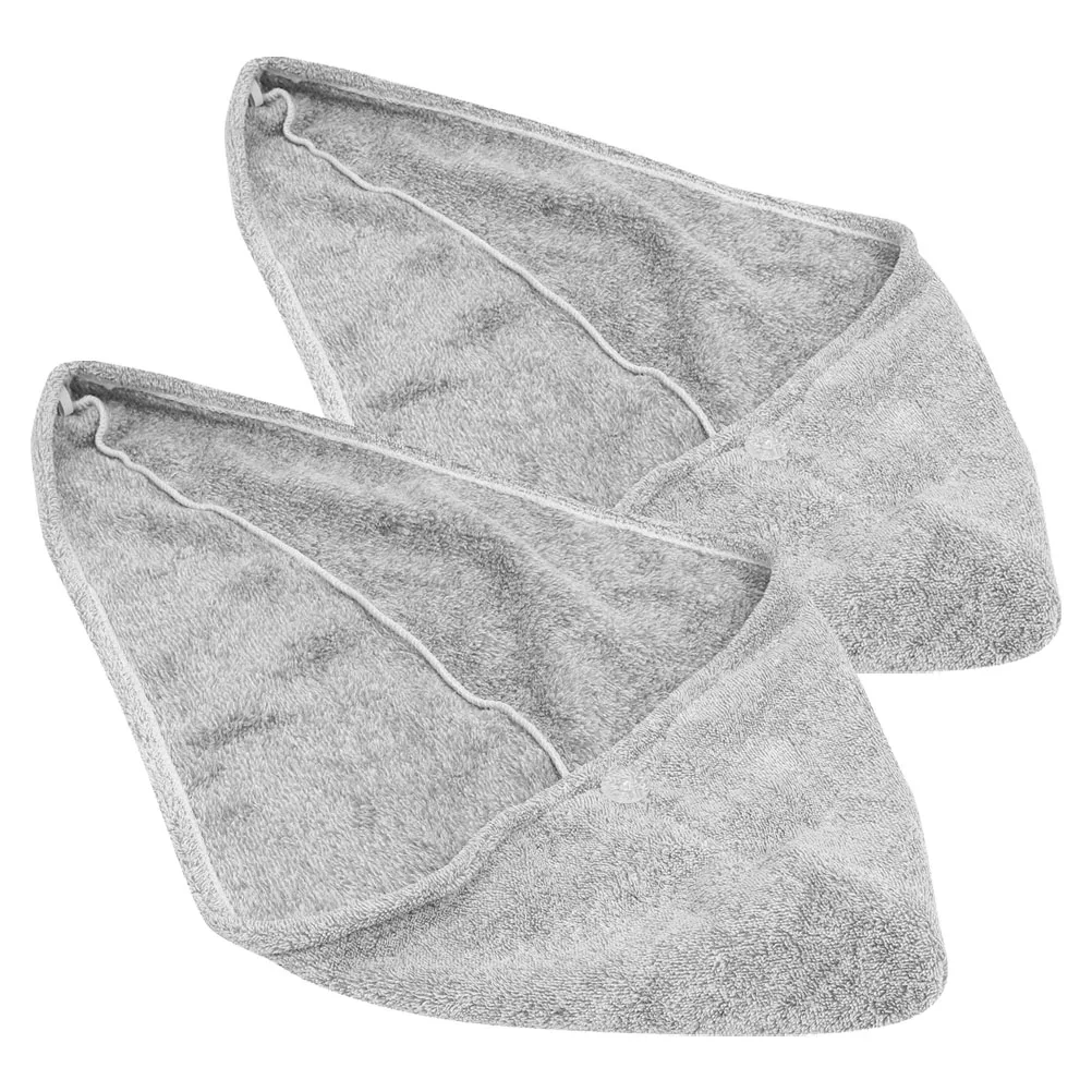 

2Pcs Coral Fleece Dry Hair Hat Women Quick Absorbing Bath Towel Reusable Shower Caps Large Size Soft Lightweight Travel